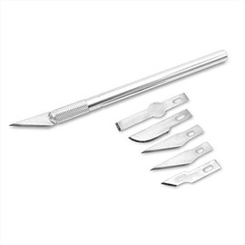 SMB Precision Aluminu Hobby Knife w/2x #11, #10, #16, #17 Blades (1/4/10/25/100 pcs) (4)