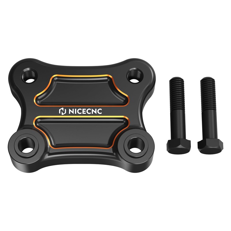 NICECNC Orange Handlebar Riser Pull Back Plate Aluminium Handlebar Displacement
