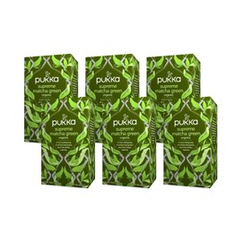 Pukka Supreme Matcha Green, Organic Herbal Tea, 20 individually wrapped Tea Bags (Pack of 6)