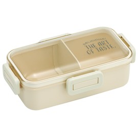 Skater PFLB6AG Lunch Box, 18.9 fl oz (530 ml), Antibacterial, Fluffy, Domed Lid, Made in Japan, Nuance Colors, Beige
