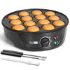 FineMade Non Stick Pancakes Maker Machine, Electric Poffertjes Pan with