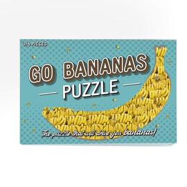 Gift Republic Go Bananas 316 Piece Jigsaw Puzzle, Challenging Banana-Themed Puzzle, Retro Style Storage Box, Brain-Bending Fun for Adults and Kids, Unique Puzzle with Nearly Identical Pieces