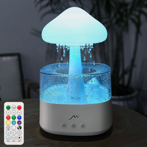 Rain Cloud Humidifier with Remote & Bluetooth Speaker – Aromatherapy