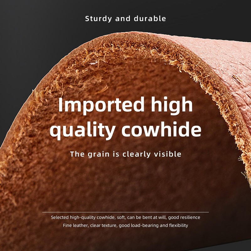 DGAZ Vachetta Leather Shoulder Strap for LV Speedy, Glossy brown