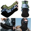 Sports Sun Protection Set: Ice Silk Sleeves, Equestrian Scarf - Quick-Dry Breathable for Summer Fishing Free Size/Lost Green Python Pattern 5ea
