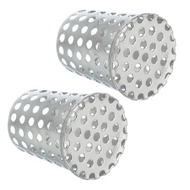 PATIKIL Gutter Guard Filter 2"-1.6", 2 Pcs PVC Termination Cap Mesh Screen Roof Vent Cover Stainless Steel Conical Exhaust Pipe Cover Downspout Guard Filter Strainer for Downspout