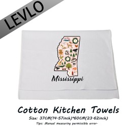 Mississippi Map Dish Towel MS Gift MSP Housewarming Kitchen Towel MS State Travel Lover Gift (Mississippi)