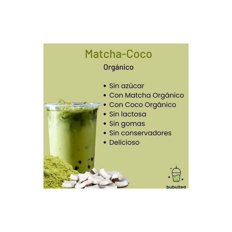 Matcha-coco Latte Orgánico Sin Azúcar 500 G
