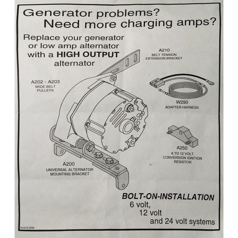 Gladiator New Premium Universal Generator to Alternator Bracket A200 S-1508