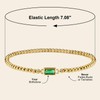 JEKIXHUA 14K Gold Plated Birthstone Bracelet for Women, Stackable Dainty