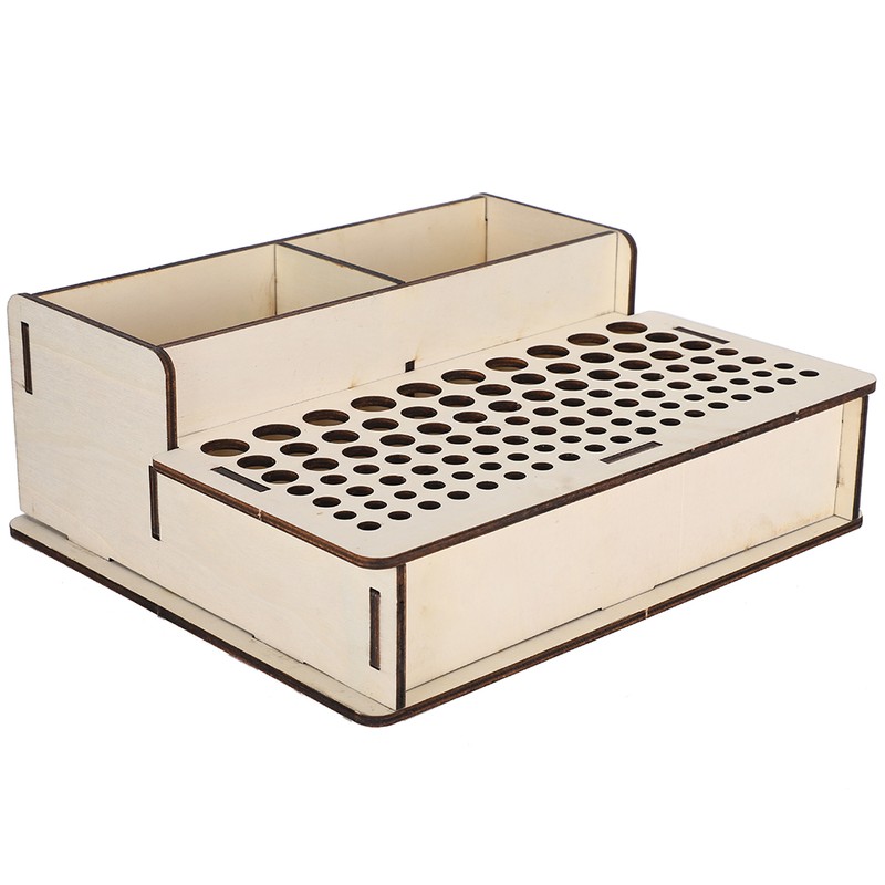 Wooden Leather Craft Tool Holder Leather Tool Organizer Wooden Box