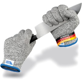LauterSchutz® premium cut resistant gloves made out of HPPE - LEVEL 5 CUT PROTECTION - comfrotable and good fit [Deutscher Hersteller] size S to XXL (M)