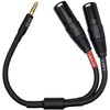 CESS-257 Black 4.4mm to Dual XLR Male Balanced Audio Headphone
