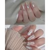 Wahrshei White Chrome Nail Powder, Pearl Chrome Powder with Pearl