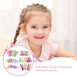 Healeved 36PCS Hair Clips for Girls Snap Hair Clips Non Heart Butterfly Barrettes Cute Toddler Hair Clips Metal Hair Clips Hair Barrettes for Women