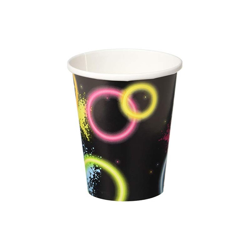 Creative Converting 318133 Glow Party 9 Oz. Paper Cups (8),