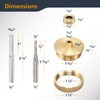 POWERTEC Router Brass Inlay Kit with Router Bushing Guide Set