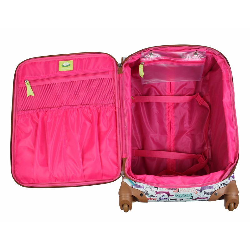 Lily Bloom Luggage 24" Expandable Design Pattern Suitcase With Spinner