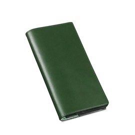 Men's Long Wallet, Tochigi Leather, Genuine Leather, Clearer, Thin, Foldable, YKK Zipper, Large Capacity, Thin, Wallet, Gentleman's Wallet, Business, green