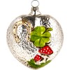 Lucky Heart Patinated Glass Ornament