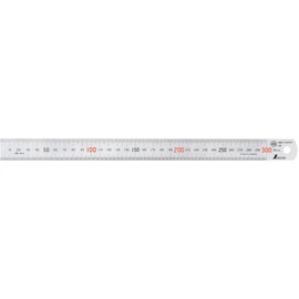[Shinwa Rules] 30 cm Stainless Steel Rule, JIS Grade 1, with Red Numerals 14028