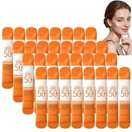 32Pcs Mini Travel Size Sunscreen,Mini Sun Cream for Face & Body,Natural Sunscreen SPF 50,Waterproof Sun Lotion with Refreshing Texture,Portable Mini Sunscreen for Sun Protection,8g per piece