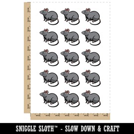 Curious Rat Rodent Temporary Tattoo Water Resistant Fake Body Art Set Collection - 15 2" Tattoos (1 Sheet)