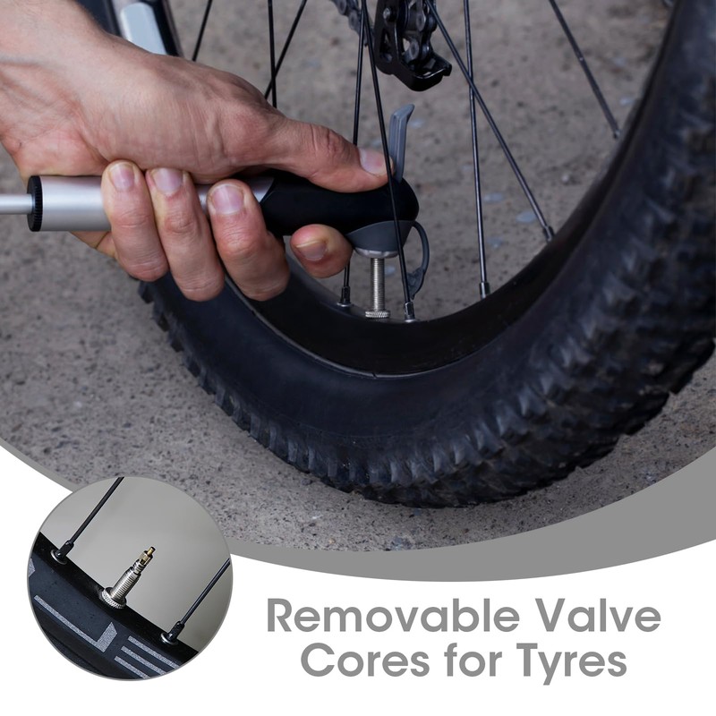 12 Piece Bicycle Valve Repair Kit - Presta Valve Cores,