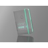Antartik A7 Smooth Grey and Turquoise Hardback Notebook with Elastic