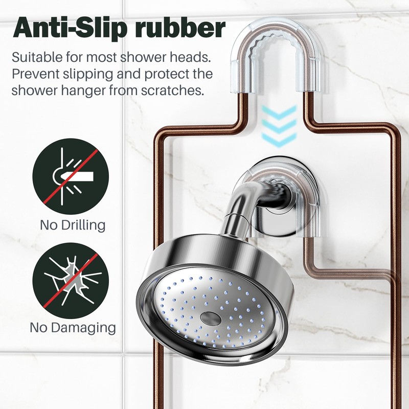 Epicano Shower Caddy Hanging, Anti-Swing Over Head Shower Caddy Rustproof