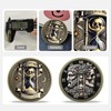 RYUKENLM Memento Mori Coin 3D Skull Challenge Coins Daily Stoic