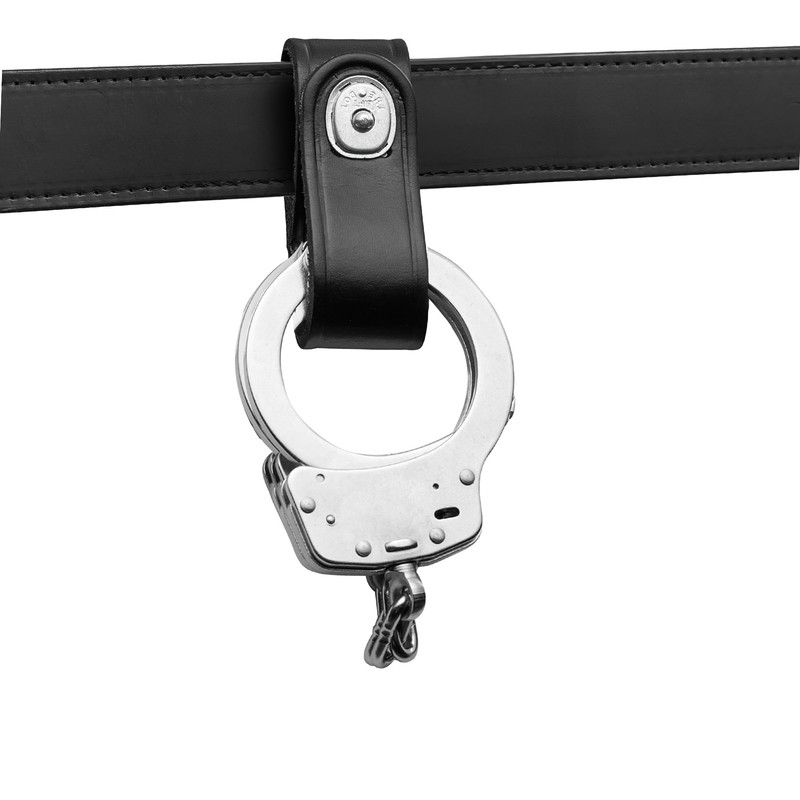 JAY-PEE Tactical Leather Handcuff Strap Holder with Chrome Safety Snap