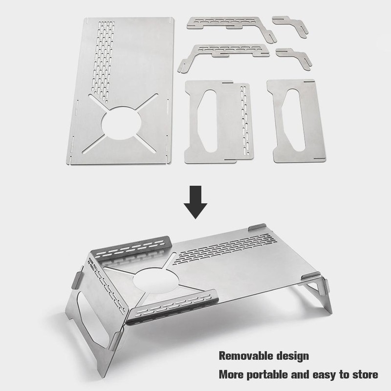Portable Camping Table Heat Shield Gas Stove Stand Windshield Camping