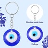 TIESOME Evil Eye Keychain Charms Pendant, 10Pcs Crafting Evil Eye