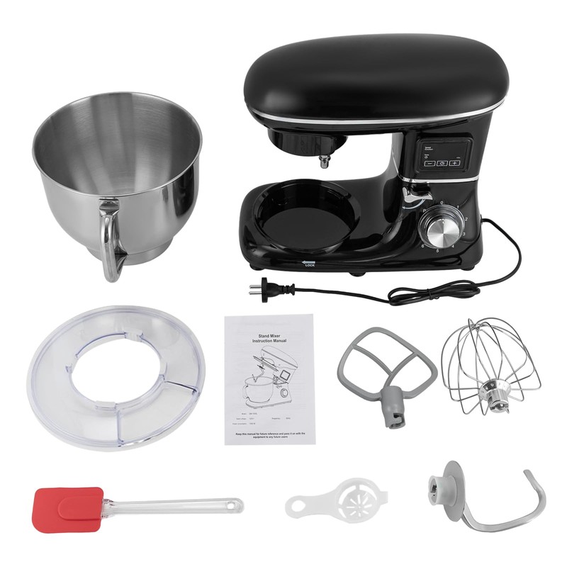 Treliamd 6.5QT Stand Mixer, 1350W 6 Speed Tilt-Head, Electric Kitchen