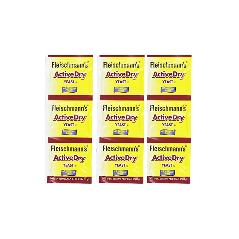 Fleischmann's Active Dry Yeast,0.25 Ounce, 9 Count