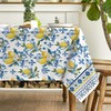 Artoid Mode Blue Lemon Iris Summer Table Cloth, Rectangular 140x220