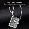 ShopLC Bible Pendant Necklace in 925 Sterling Silver - Openable