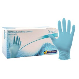 Stauffer Glove & Safety Sense3 Blue Disposable Nitrile Gloves, 3-mil - Extra Large (Box of 100)