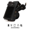 MegaGear Leather Camera Case, Black, for Canon EOS M6 Mark