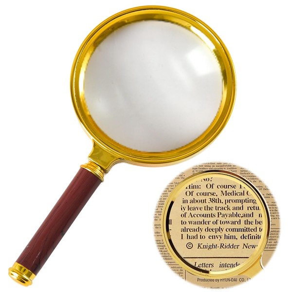 Magnifying Glass 15X Handheld Reading Magnifier 90mm Portable Magnifying Lens