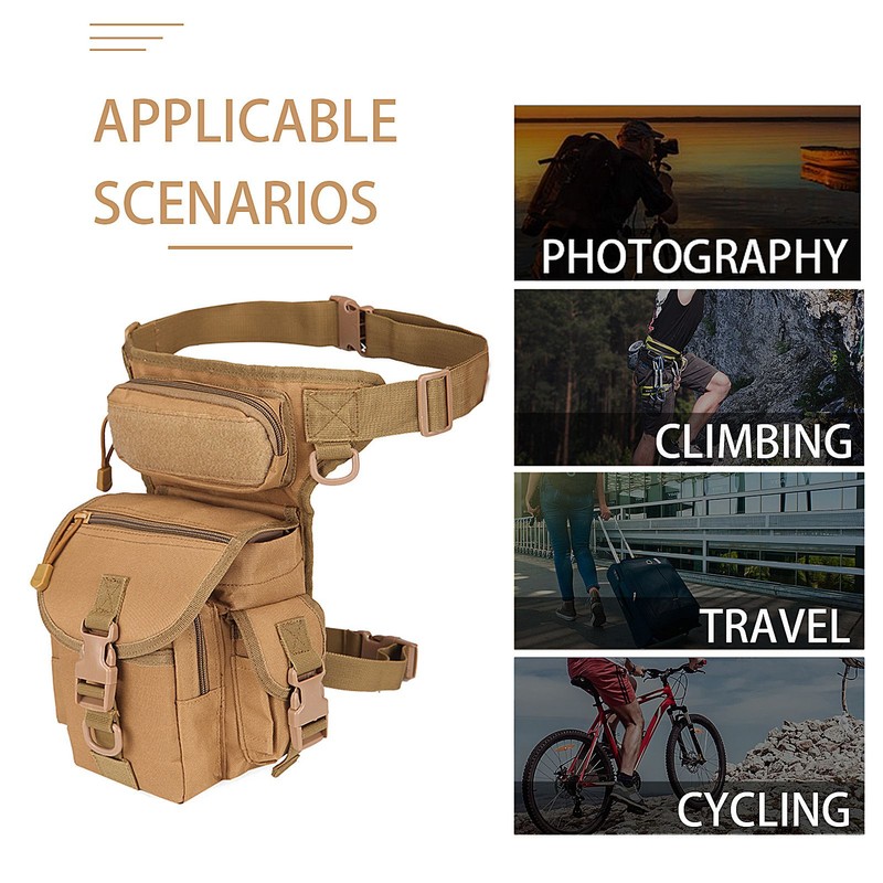 Drop Leg Bag Waterproof Thigh Waist Packs Pouch for Traveling