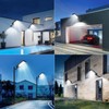 2 Pack Solar Street Lights Outdoor Waterproof 10000LM 6500K, Solar