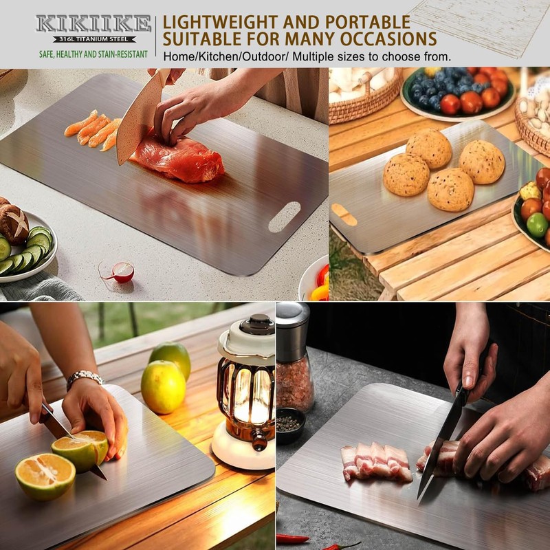 Titanium Cutting Board 2025 New Upgrade 100% Pure Titanium Cutting
