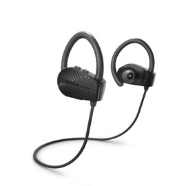 Energy Sistem Earphones Bluetooth Sport 1+ Dark (Bluetooth 5.1, Voice Control, Secure Fit Mounting System, Sweat Resistant) - Black