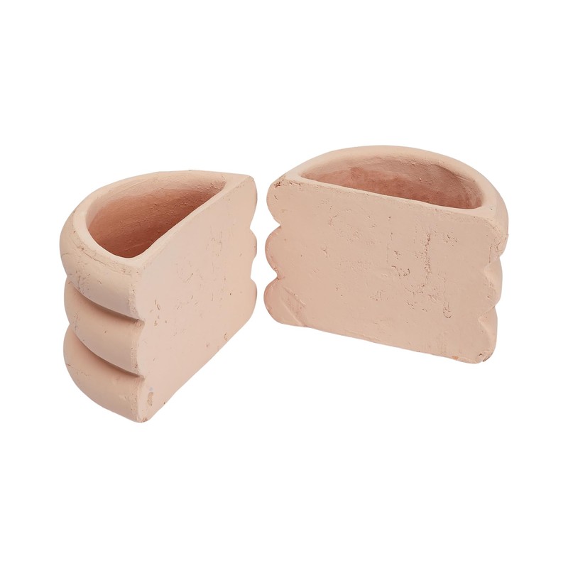 Main + Mesa Terracotta Vase Bookends, Set of 2