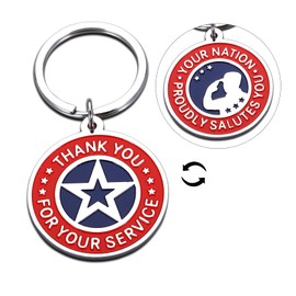 Veteran's Day Decorations for Military Retirement Gifts Keychain for Men Military Thank You Gifts for Veteran Army Navy Air Force Marines Coast Guard Veterans Gifts Christmas Stocking Suffers Gifts