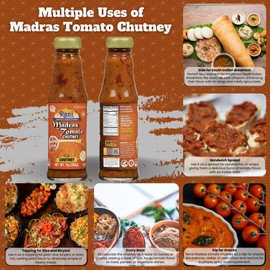 Rani Madras Tomato Chutney 7oz (200g) Glass Jar, Ready to eat, Vegan ~ Gluten Free | NON-GMO | No Colors | Indian Origin