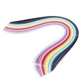 Easy PaperArt 26 Colors Quilling Paper Strip 3mm 5mm 7mm 10mm Handmade Origami Quilling Strips Mixed Color Paper Stripes DIY Crafts Paper Decor Supplies (5mm-1/5inch)