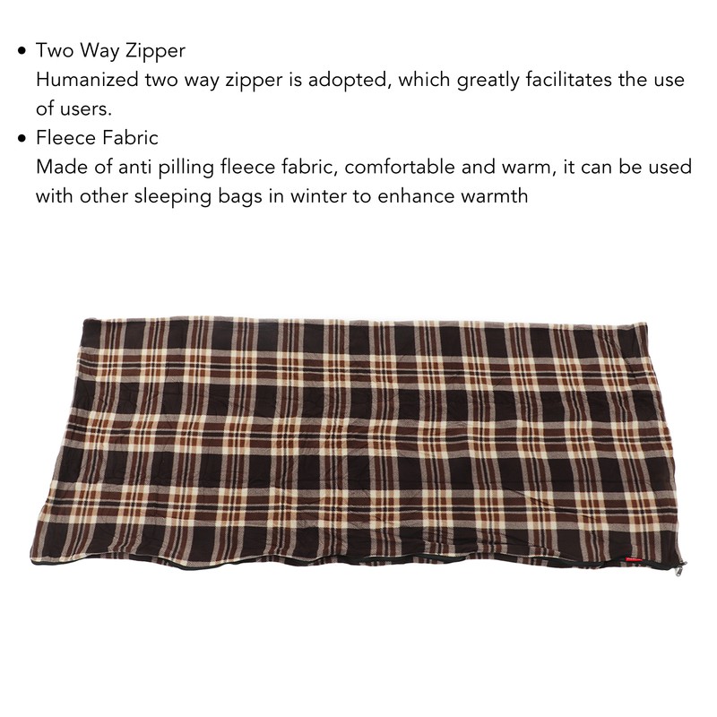 Fleece Sleeping Bag Portable Travel Warm Sleeping Bag for Adults